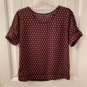 Gently worn Scotch & Soda patterned polyester top